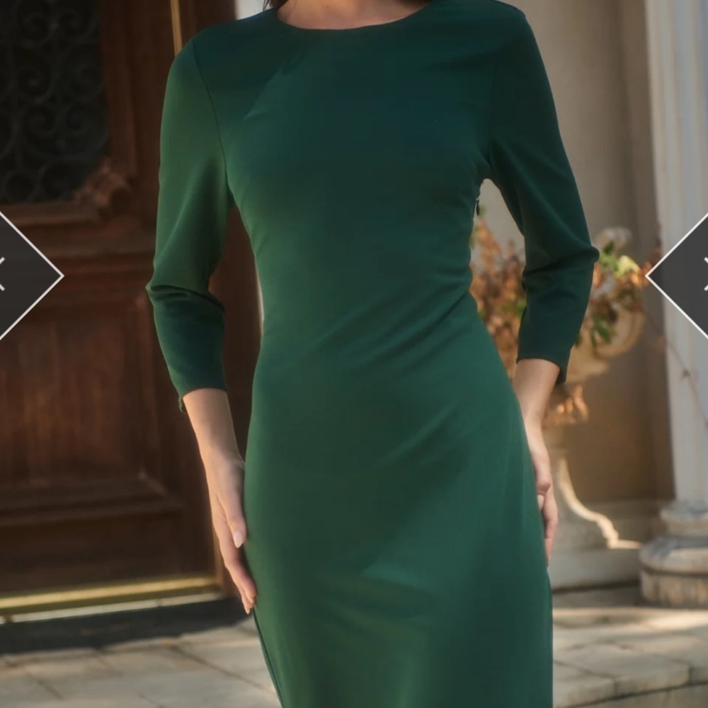 Sugarlips Forest Green Long Sleeve Dress